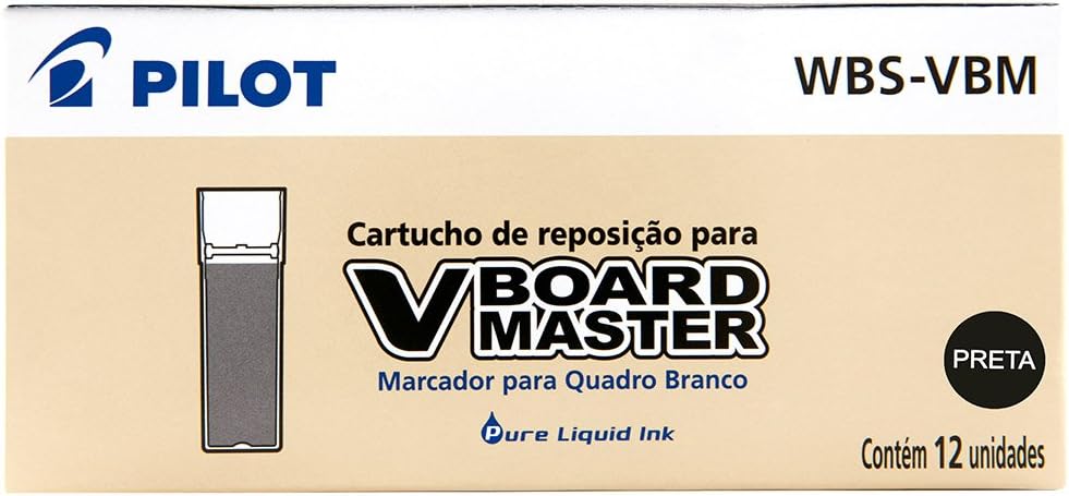 Recambio rotulador Pilot Vboard Master color negro (12 unidades