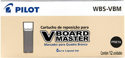 Recambio rotulador Pilot Vboard Master color negro (12 unidades