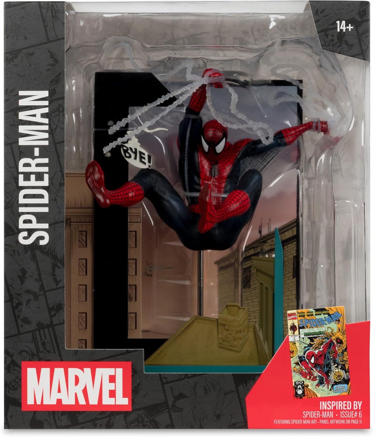 McFarlane Marvel Spider-Man (Spider-Man #6) 1:10th Scale Collectible with Scene Toys