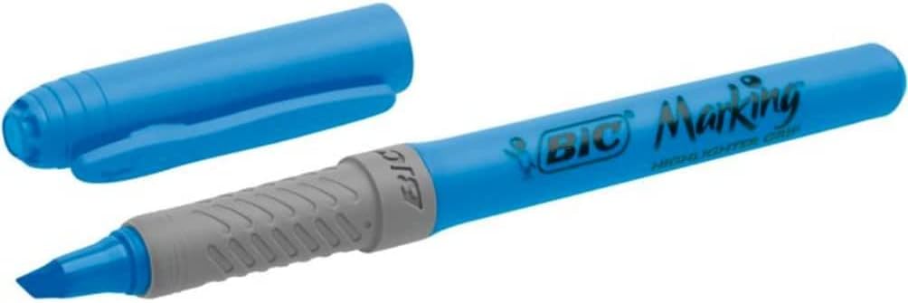 BiC Highlighter Grip, Highlighter Pens with Chisel Tip, Long-lasting, Ideal for School and Office, Assorted Colours