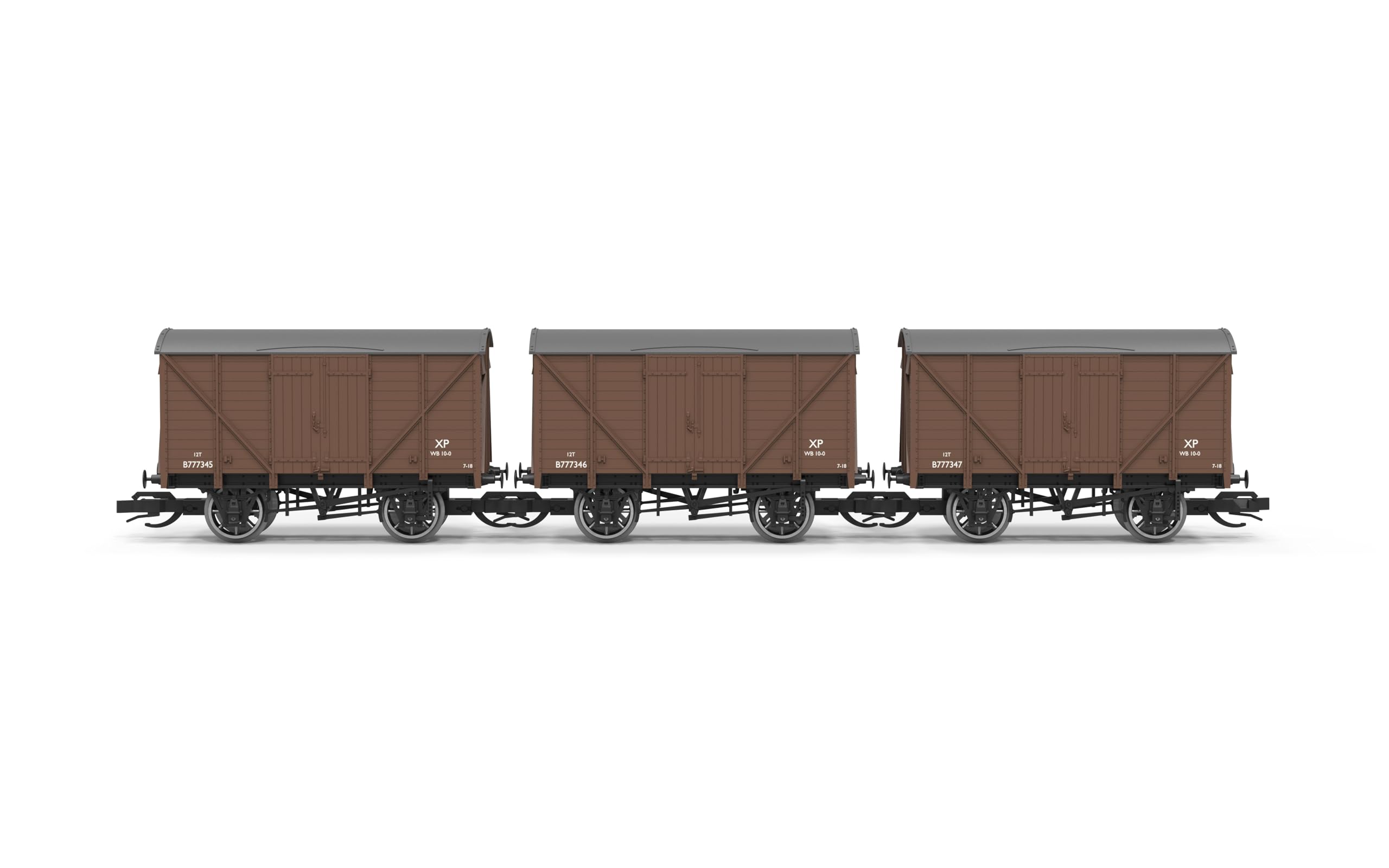Hornby TT:120 TT6044 BR Vent Van Triple Pack B777345-346-347 Model Railway