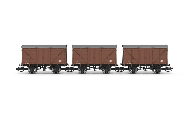 Hornby TT:120 TT6044 BR Vent Van Triple Pack B777345-346-347 Model Railway
