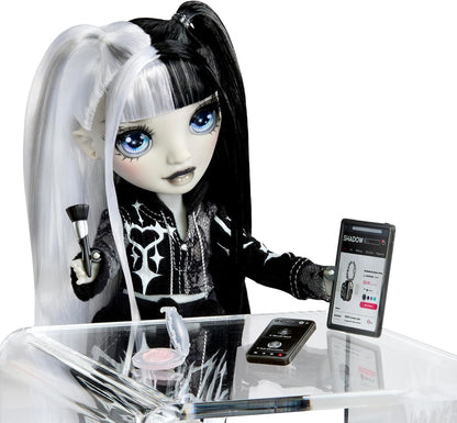 Rainbow High Shadow High Girl's Night - Heather Grayson - Greyscale 28cm Fashion Doll, Black and White Hair & Outfit with Accessories and Comb - For Collectors & Children Ages 6+