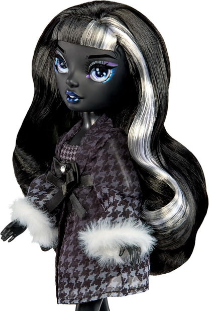 Rainbow High Shadow High Girl's Night - Shanelle Onyx - Greyscale 28cm Fashion Doll, Black Hair & Outfit with Accessories and Comb - For Collectors & Children Ages 6+