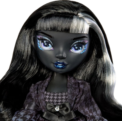 Rainbow High Shadow High Girl's Night - Shanelle Onyx - Greyscale 28cm Fashion Doll, Black Hair & Outfit with Accessories and Comb - For Collectors & Children Ages 6+