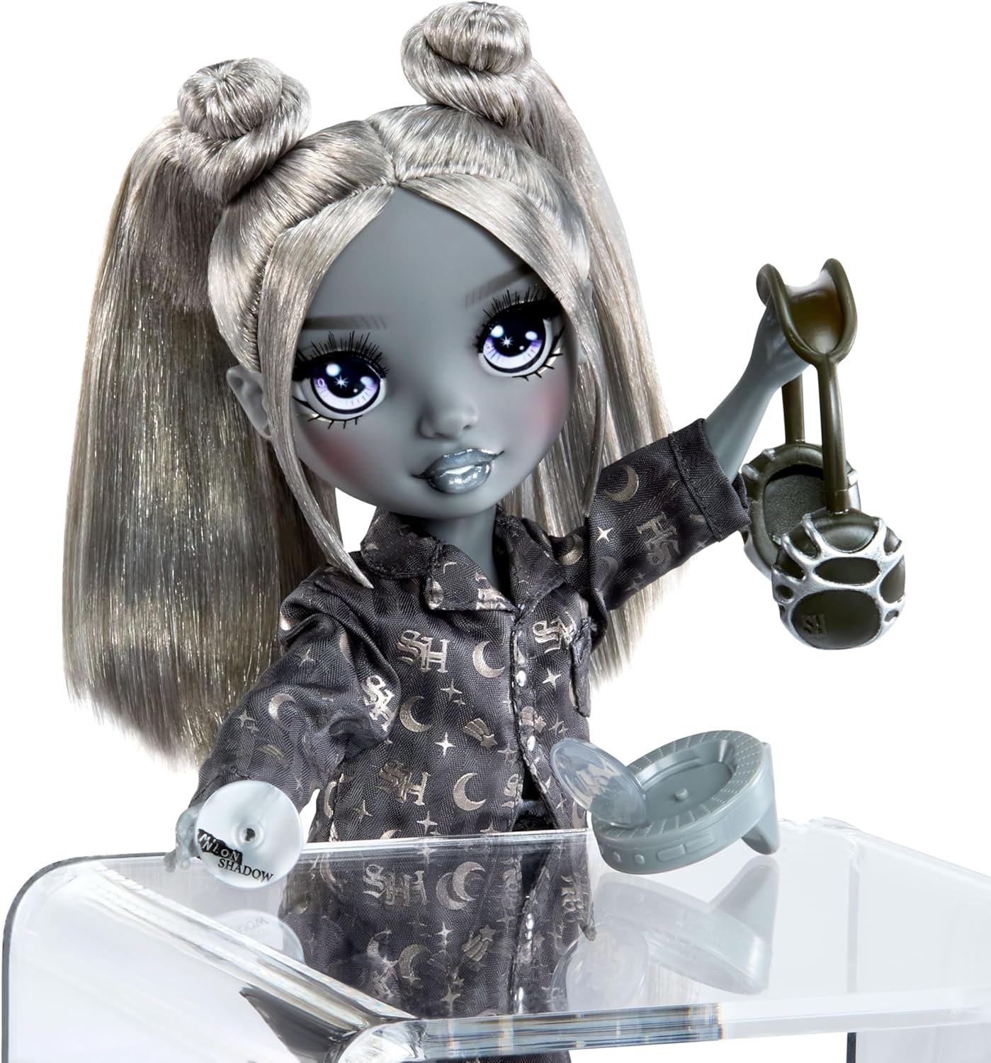 Rainbow High Shadow High Girl's Night - Luna Madison - Greyscale 28cm Fashion Doll, Grey Hair & Outfit with Accessories and Comb - For Collectors & Children Ages 6+