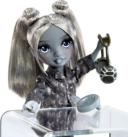 Rainbow High Shadow High Girl's Night - Luna Madison - Greyscale 28cm Fashion Doll, Grey Hair & Outfit with Accessories and Comb - For Collectors & Children Ages 6+