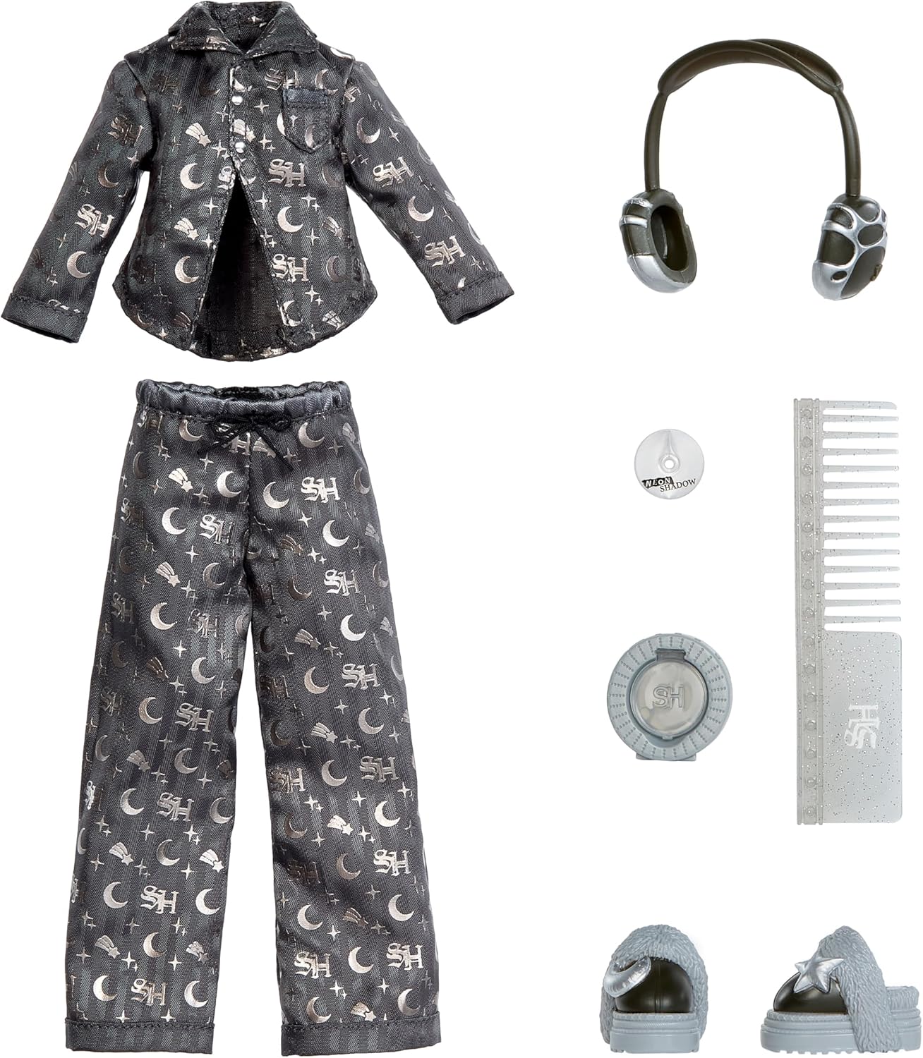 Rainbow High Shadow High Girl's Night - Luna Madison - Greyscale 28cm Fashion Doll, Grey Hair & Outfit with Accessories and Comb - For Collectors & Children Ages 6+