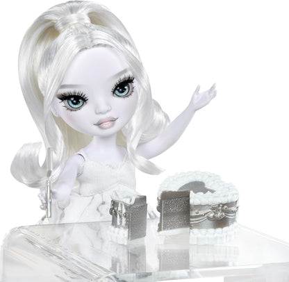 Rainbow High Shadow High Girl's Night - Natasha Zima - Greyscale 28cm Fashion Doll, White Hair & Silver Outfit with Accessories and Comb - For Collectors & Children Ages 6+