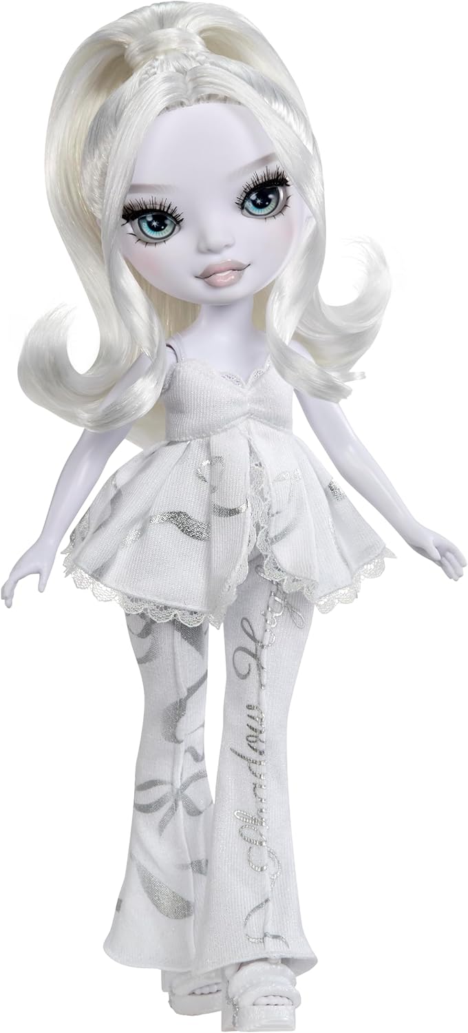Rainbow High Shadow High Girl's Night - Natasha Zima - Greyscale 28cm Fashion Doll, White Hair & Silver Outfit with Accessories and Comb - For Collectors & Children Ages 6+