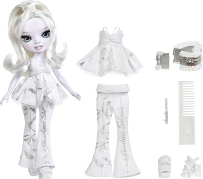 Rainbow High Shadow High Girl's Night - Natasha Zima - Greyscale 28cm Fashion Doll, White Hair & Silver Outfit with Accessories and Comb - For Collectors & Children Ages 6+