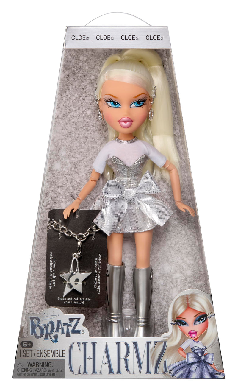 Bratz Charmz Cloe - Fashion Doll with Collectible Charm Bracelet, Includes Outfit & Accessories, Comes in a Display-Worthy Packaging, Customise and Collect