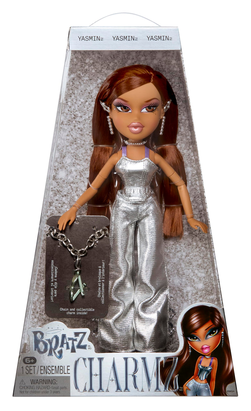 Bratz Charmz Yasmin - Fashion Doll with Collectible Charm Bracelet, Includes Outfit & Accessories, Comes in a Display-Worthy Packaging, Customise and Collect