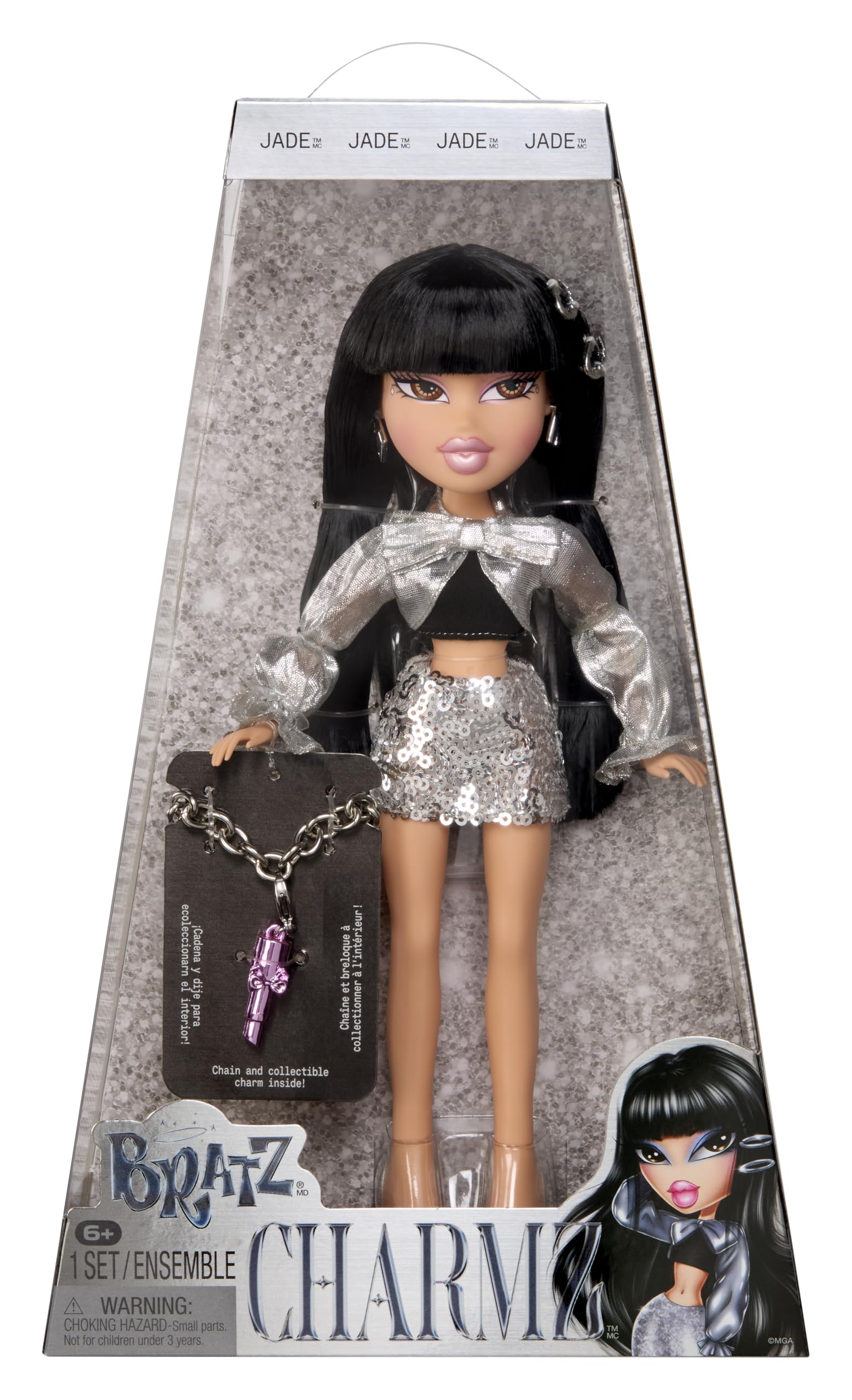 Bratz Charmz Jade - Fashion Doll with Collectible Charm Bracelet, Includes Outfit & Accessories, Comes in a Display-Worthy Packaging, Customise and Collect
