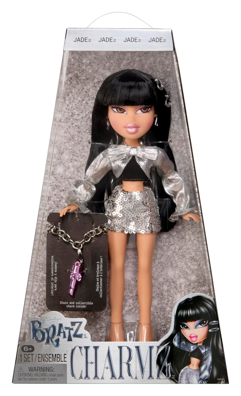 Bratz Charmz Jade - Fashion Doll with Collectible Charm Bracelet, Includes Outfit & Accessories, Comes in a Display-Worthy Packaging, Customise and Collect