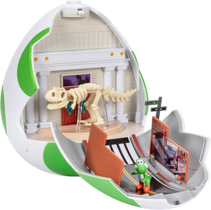 The Super Mario Galaxy Movie Yoshi Egg Playset with 1.5" Mini Figures, Officially Licensed by Jakks Pacific, Includes 4cm & Exclusive Fire Mario Figures, Interactive Playset, For Ages 3+