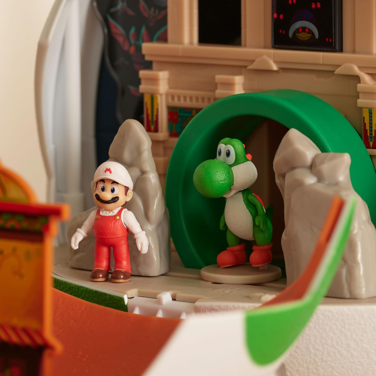 The Super Mario Galaxy Movie Yoshi Egg Playset with 1.5" Mini Figures, Officially Licensed by Jakks Pacific, Includes 4cm & Exclusive Fire Mario Figures, Interactive Playset, For Ages 3+