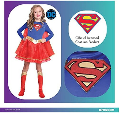 amscan Classic Supergirl Supergirl Warner Bros verkleedkostuum voor de leeftijd van 4-6 jaar (110)