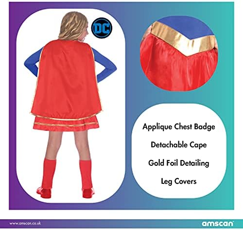 amscan Classic Supergirl Supergirl Warner Bros verkleedkostuum voor de leeftijd van 4-6 jaar (110)