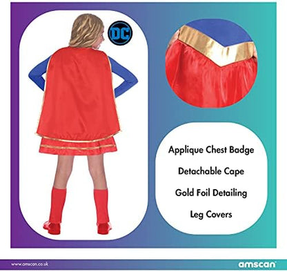 amscan Classic Supergirl Supergirl Warner Bros verkleedkostuum voor de leeftijd van 4-6 jaar (110)
