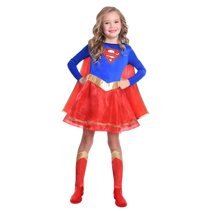 amscan Classic Supergirl Supergirl Warner Bros verkleedkostuum voor de leeftijd van 4-6 jaar (110)