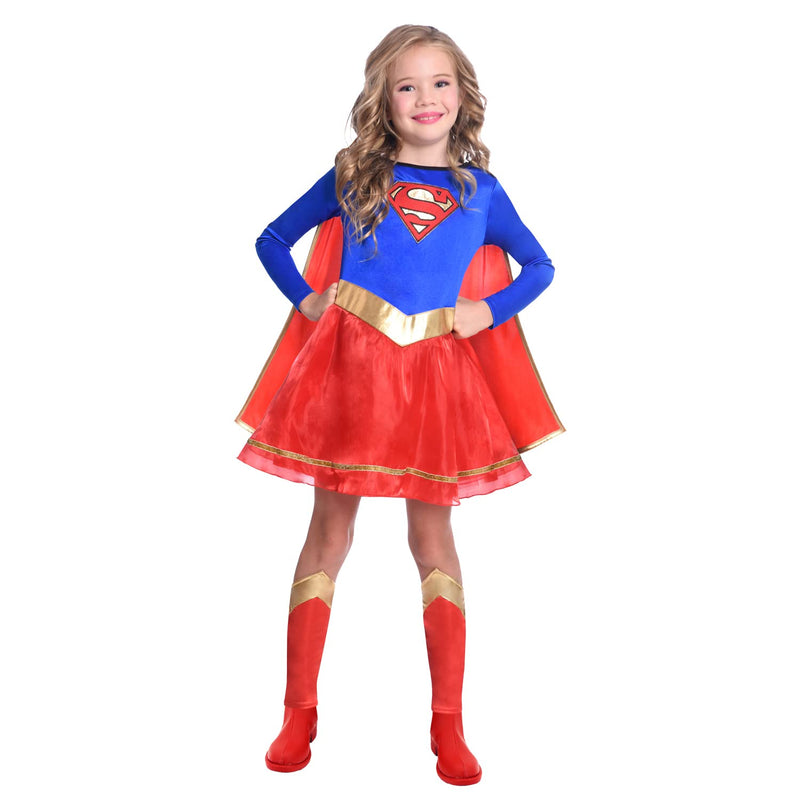 amscan Classic Supergirl Supergirl Warner Bros verkleedkostuum voor de leeftijd van 4-6 jaar (110)