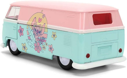 Jada Toys Stitch Auto VW Bus 1961 in engeldesign (13,5 cm), metalen deuren, Disney speelgoed voor fans en kinderen vanaf 8 jaar