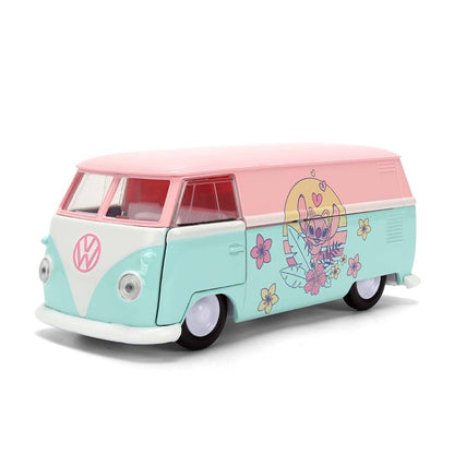 Jada Toys Stitch Auto VW Bus 1961 in engeldesign (13,5 cm), metalen deuren, Disney speelgoed voor fans en kinderen vanaf 8 jaar