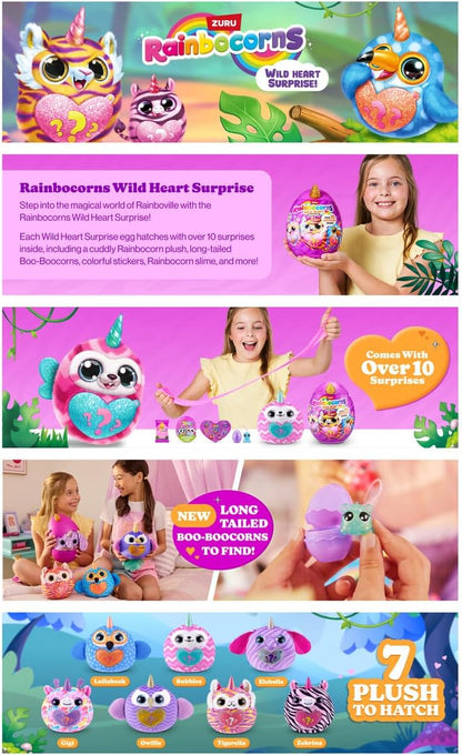 Zuru Rainbocorns Wild Heart Egg with Surprise Plush Toy and Accessories