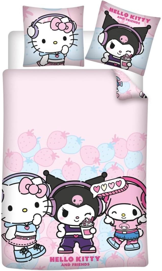 Hello Kitty & Friends Dekbedovertrek - 140x200 cm