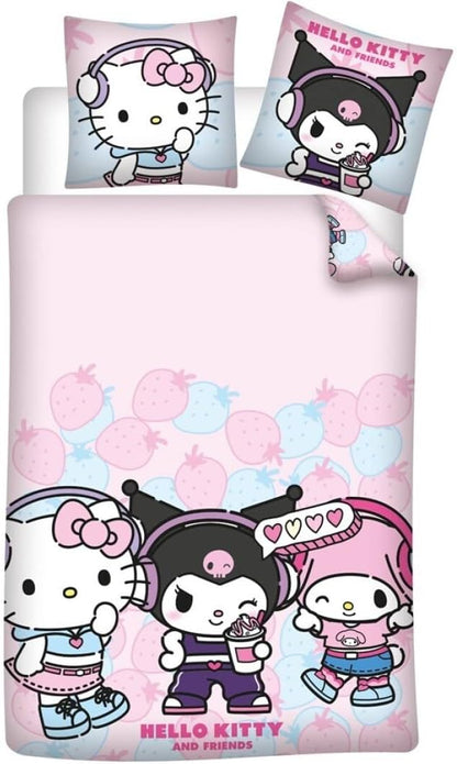 Hello Kitty & Friends Dekbedovertrek - 140x200 cm