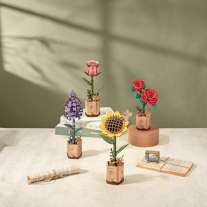 Houten Bloem Lilac