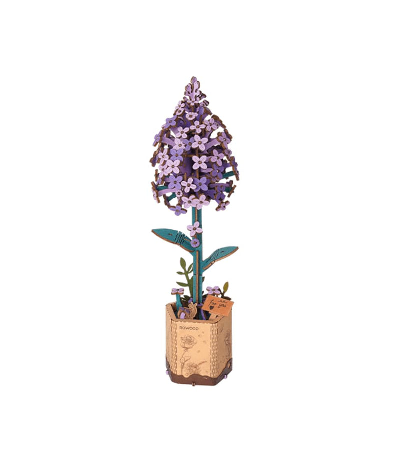Houten Bloem Lilac