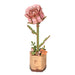 Houten Bloem Pink Rose