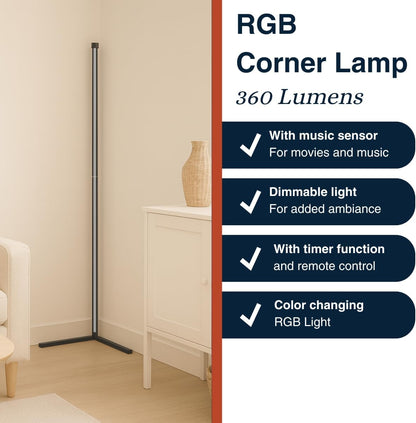 Grundig LED-Hoeklamp met Afstandsbediening 140cm