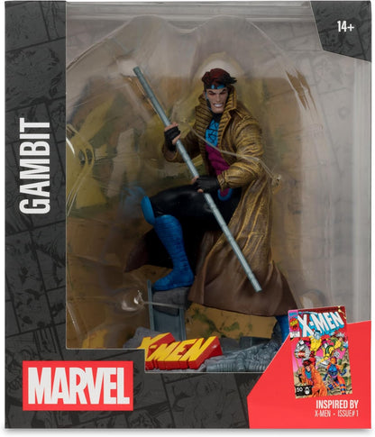 McFarlane Marvel Gambit 1:10th Scale Collectible with Scene (X-MEN #1) Toys