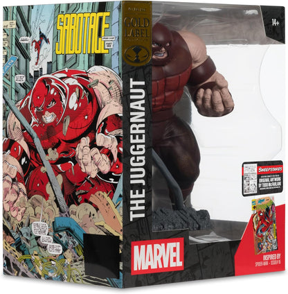 McFarlane Marvel The Juggernaut 1:10th Scale Collectible with Scene (SPIDER-MAN #16) Original Artwork Sweepstakes Gold Label Toys