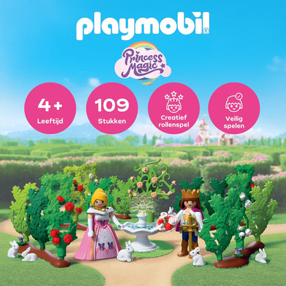 PLAYMOBIL | Princess | Koninklijk Doolhof | Prins en Prinses met Verstelbaar Labyrint | Stimuleert Creativiteit | Prinsessenspeelgoed voor kinderen vanaf 4 jaar | 72053