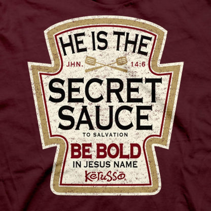 Kerusso Unisex Christian Crewneck Short Sleeve Graphic T-Shirt Cotton Maroon Be Bold in Jesus Name