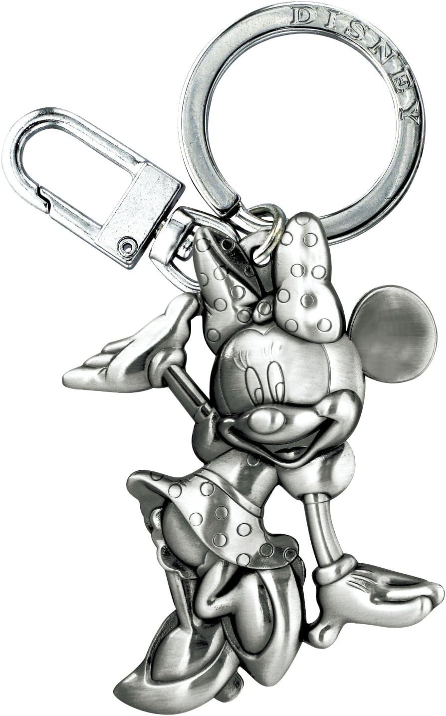 Disney Waving Minnie 2D Pewter Keyring,Multi-colored,1"
