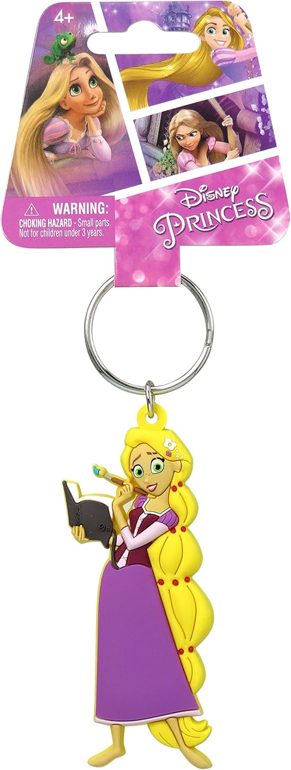 Disney Tangled Princess Rapunzel Figure Soft Touch PVC Key Ring Key Accessory