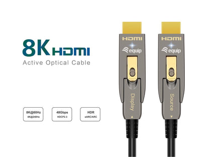 Equip HDMI HS Ethernet 2.1 D/A D-AOC 8K/60Hz | 20.00m Grey