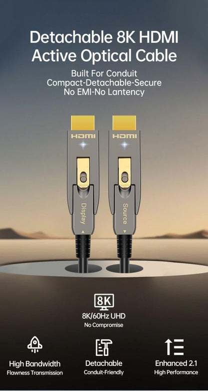 Equip HDMI HS Ethernet 2.1 D/A D-AOC 8K/60Hz | 20.00m Grey