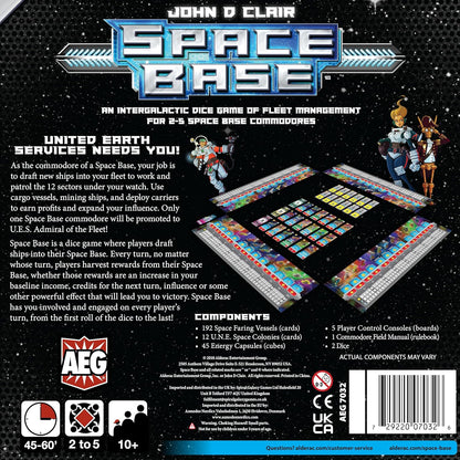 AEG Alderac Entertainment Group | Space Base Gioco di Dadi in Inglese per età 14+ | Gioco Strategico e Competitivo per 2-5 Giocatori