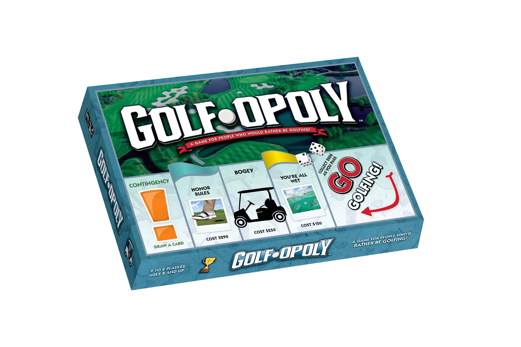 Golf-Opoly Trading Board Game - Family Game for Adults and Children - 2 to 6 Players - Strategy Fun For Ages 8 and Up - A Game Played From Tee To Green