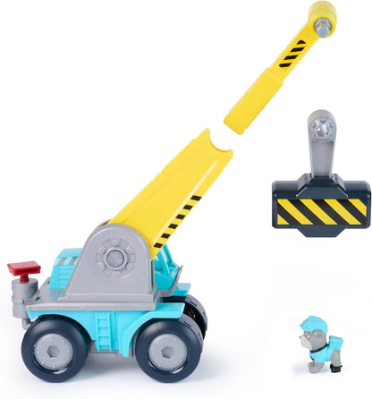 Rubble & Crew - Motors Mega-Hammer-Fahrzeug, 25cm 2-in-1 Baufahrzeug mit Motor-Figur und abnehmbaren Werkzeugen, PAW Patrol Kinderspielzeug ab 3 Jahren