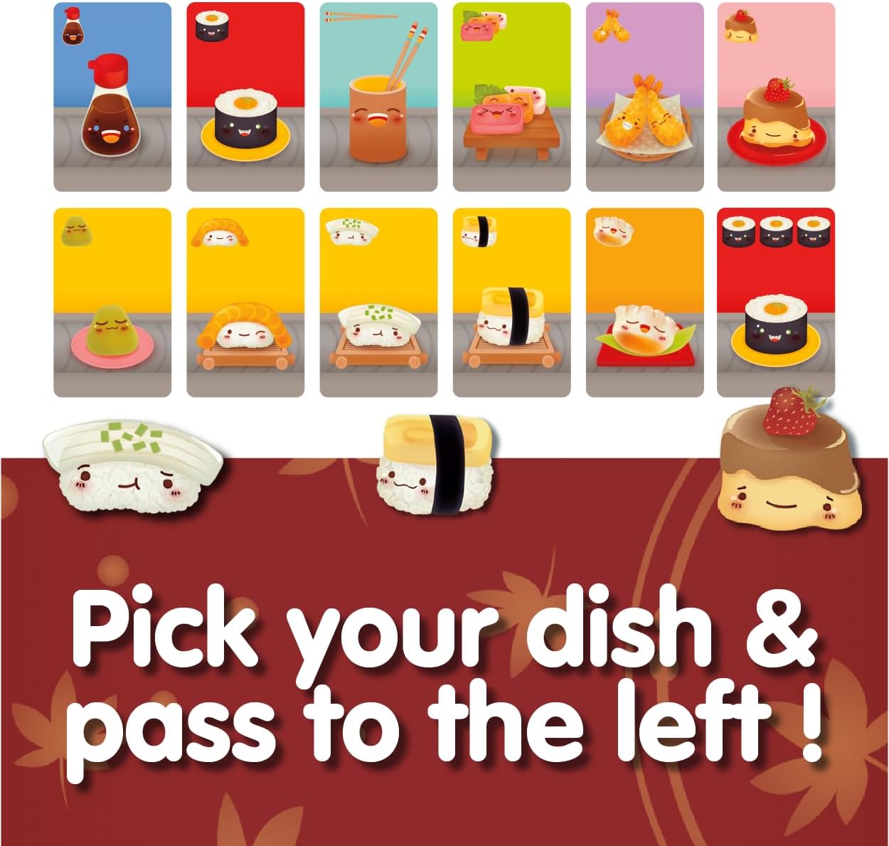 Gamewright , Sushi Go , Card Game , Ages 8+ , 2-5 Players , 15 Minutes Playing Time