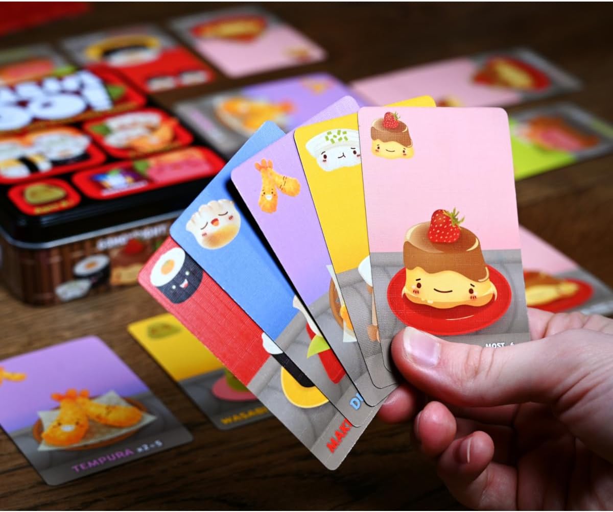 Gamewright , Sushi Go , Card Game , Ages 8+ , 2-5 Players , 15 Minutes Playing Time