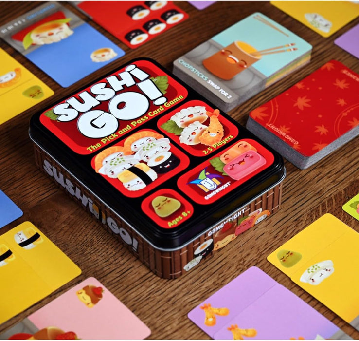 Gamewright , Sushi Go , Card Game , Ages 8+ , 2-5 Players , 15 Minutes Playing Time