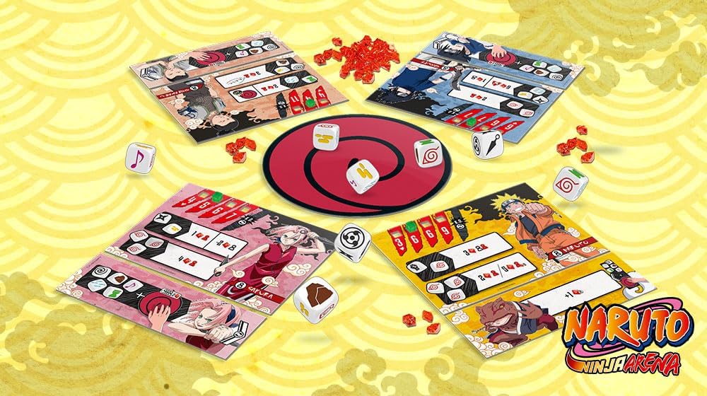 Don't Panic Games | Naruto Ninja Arena: Ultimate Box | Board Game | Ages 10+ | 2-6 Players | 15 Minutes